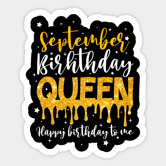 September Birthday Queen For Women Girl Sticker by joneK